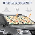 thumbnail image 3 of Kdxio Rockets Print 2-Piece Sun Shade Front Windshield - Foldable Car Front Window Sunshades For Most Sedans Suv Truck, 3 of 6