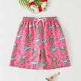thumbnail image 4 of Hiijoy Big Boys Hawaii Beach Shorts Pineapple Print Drawstring Active Shorts, Sizes 9-10Y, 4 of 6