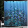 thumbnail image 4 of Ambesonne Fish Shower Curtain, Shoal Reef Ocean, 69"Wx84"L, Multicolor, 4 of 5