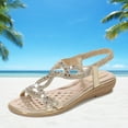 thumbnail image 2 of Kcodviy Women's Sandals Shoes Wedges Wide Sandals for Women Wide Width Buckle Strap Sandals Summer Sandals for Women Wide Width Flip Flops Shoes for Rope Sandals for Women, 2 of 5