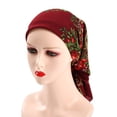 thumbnail image 3 of vbnergoie Women Lady Flowers Printing Scarf Vintage Bandanas Hair Scarfs For Islam Women Folk-Custom Scarf Neckerchief Wrap Shawl Travel Neck Wrap Oblong Silk Scarf Cotton Scarf for, 3 of 4