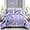 Lavender, variant on Floral Comforter Set Queen Size 7 Piece Flower Bed in a Bag Elegant Soft Microfiber All Season