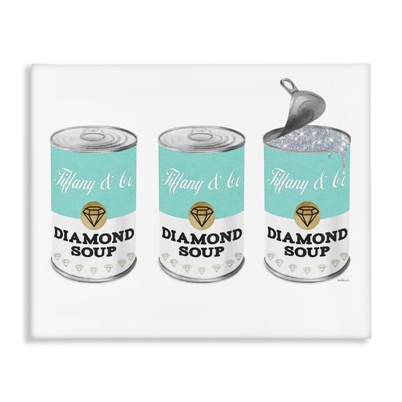Stupell Industries Eclectic Condensed Diamond Soup Shimmer Pattern Glam Fashion Canvas Art, 20 x 16, by Amanda Greenwood