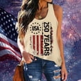 thumbnail image 5 of Women's USA 250th Anniversary Tank Top Independence Day Graphic Racerback Cami Patriotic July 4th Sleeveless Vest Casual U-Neck Summer Shirt, 5 of 5