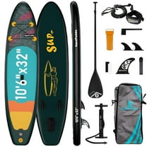 LNOW 10'6x32" Inflatable Stand Up Paddle Board with Premium SUP Accessories for Lakes, Oceans, Yoga, Fishing – Lightweight & Portable