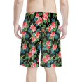 thumbnail image 2 of Binienty Men's Board Shorts Swim Trunks With Tropical Hibiscus Pattern - Quick Dry for Beach Vacation and Water Sports, 2 of 10
