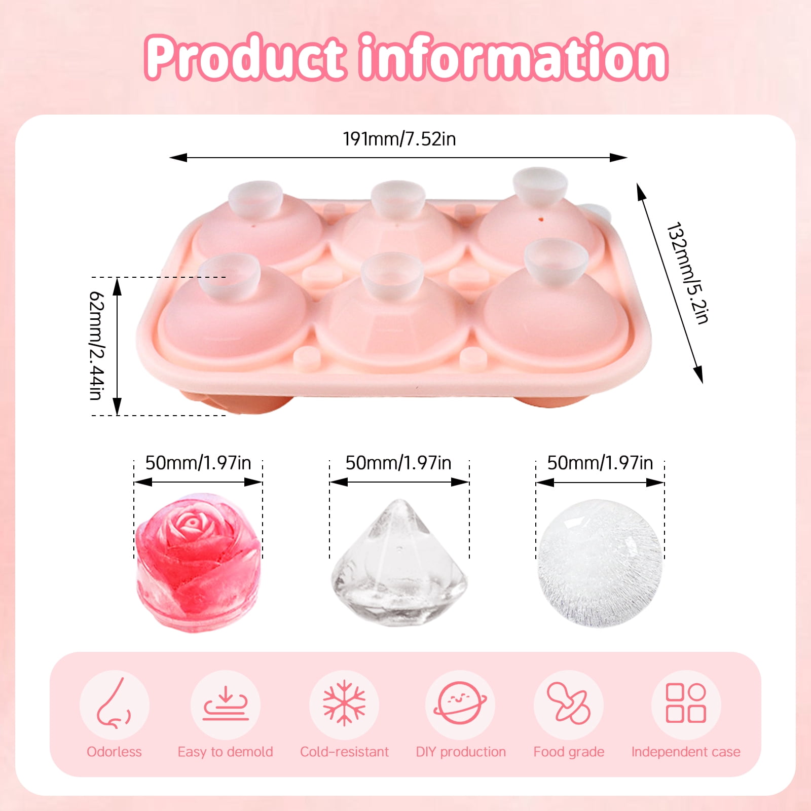 Silicone Ice Cubes Tray Rose Ice Making Tool for Home Gatherings and Beverage Decorations Drink Accessories