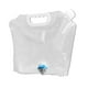 thumbnail image 1 of Bolsa de agua portátil de plástico con pico Contenedor plegable Emergencia Senderismo Camping Hogares Viajes Accesorios vacíos Blanco, 10L Eigraketly OD002135-04, 1 of 7