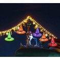 thumbnail image 5 of Decoraciones Sombrero de bruja al aire libre LzGUNGY 6 piezas colgante iluminado brillante, 5 of 5