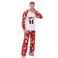 thumbnail image 6 of Censtreet Christmas Family Matching Pajamas Printed Long Sleeve Top Pant Pj Set Festival Party Sleepwear Men, 6 of 7