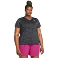 thumbnail image 1 of Camiseta Under Armour Tech Twist para mujer, cuello en V, 3 veces, color blanco y negro, 1 of 3