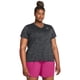 thumbnail image 1 of Camiseta Under Armour Tech Twist para mujer, cuello en V, 3 veces, color blanco y negro, 1 of 3