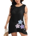 thumbnail image 2 of BOBOGOJP Bathing Suit Cover Up for Women Summer Dress Swimsuit Coverup Short Sleeve Beach Vacation Swimwear Black for Size XXXL, 2 of 7