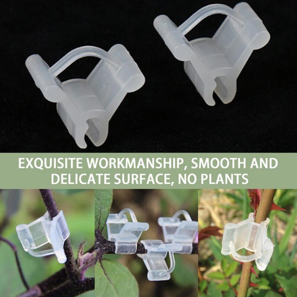 100pcs Plant Training & Grafting Clips for Vines Grapes Tomatoes Flowers Trellis 