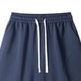 thumbnail image 4 of Men's Lounge Shorts with Pockets 5" Lightweight Cotton Sweat Jersey Shorts for Men Workout Gym Athletic (Regular and Big & Tall) Size M-5XL Navy, 4 of 5