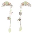 thumbnail image 1 of 1 Par Cosplay Pasadores Pin de cabellero Pinza Cosplay Flor China Verde Salvador Palo de pelo chino antiguo, 1 of 10
