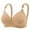 Khaki, variant on Women's Bras Push Up Oversized Non-wired Bra Glossy Push-up Three-breasted Underwear Bra,Black 80