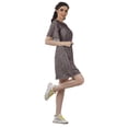 thumbnail image 3 of Moomaya Printed Jewel Neck A-Line Women Dress Casual Loose Bohemian Short Tunic, 3 of 6