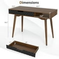 thumbnail image 3 of Gymax Mid-Century Modern Computer Desk w/ Drawer & Open CompartmentRubber Wood Legs, 3 of 10