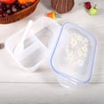 thumbnail image 2 of Caja de almacenamiento de alimentos de plástico, contenedor hermético con clip para nevera de cocina (3 rejillas L20x14x7cm azul), 2 of 3
