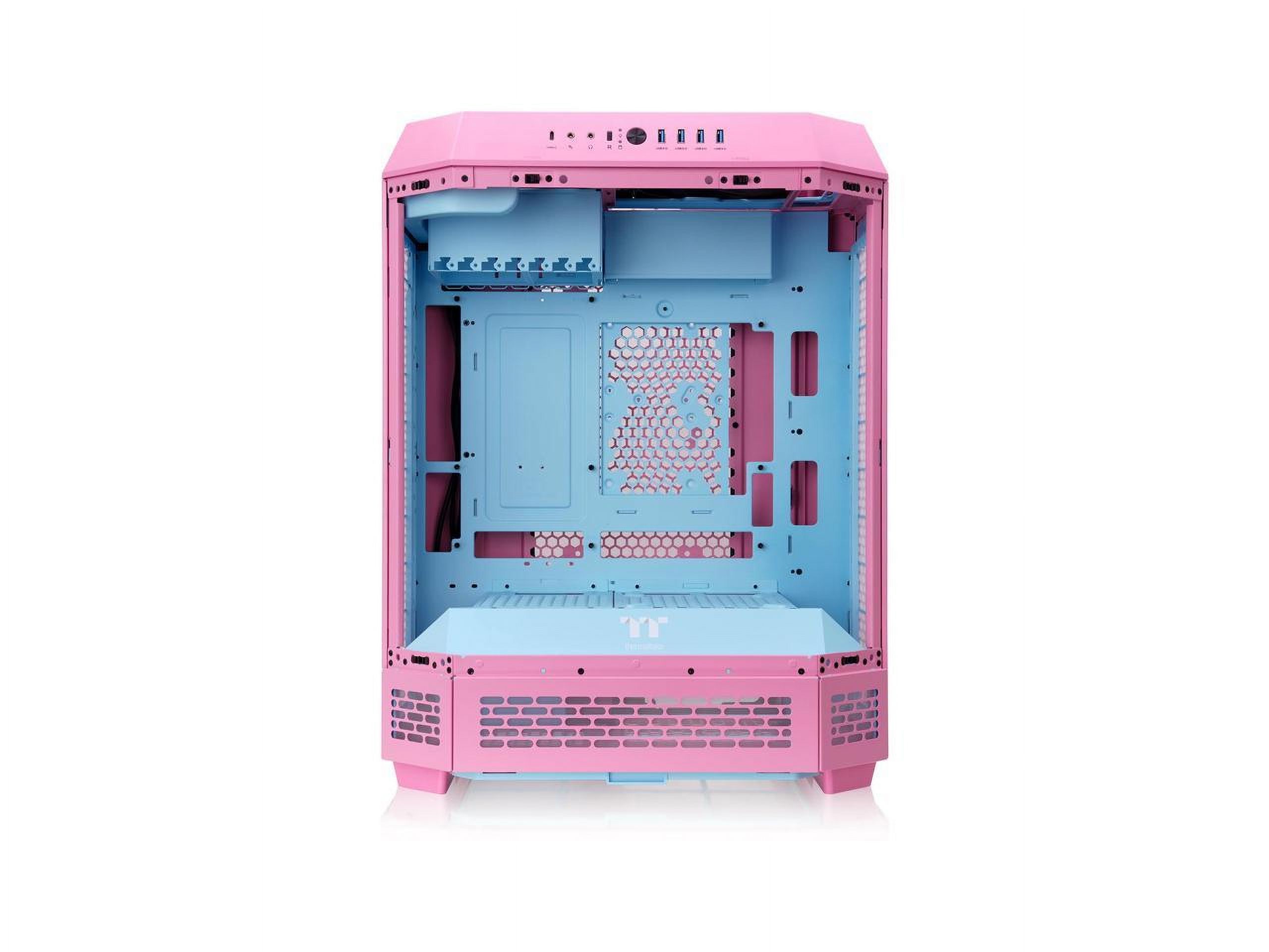 Thermaltake The Tower 600 Bubble Pink Mid Tower Chassis - Mid-tower - Bubble Pink - Tempered Glass, SPCC - 2 x 140mm Fan(s) Installed - Mini ITX, Micro ATX, ATX Motherboard Supported - 9 x Fan(s) S...
