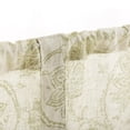 thumbnail image 3 of Curtainking Farmhouse Valance 20 inch Sage on Beige Rustic Floral Light Filtering Curtain Semi-Sheer Tie Up Valance for Kitchen Bathroom Rod Pocket 1 Panel, 3 of 5