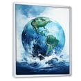 thumbnail image 2 of Designart "Blue Planet Earth I" Earth Floater Framed Canvas Wall Art, 2 of 7