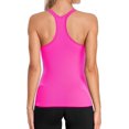 thumbnail image 2 of XINQIHANG Ribbed Workout Tank Tops for Women with Built in Bra Tight Racerback Scoop Neck Athletic Top, 2 of 7
