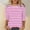 Hot Pink, variant on Zysthvn Women Shirts Summer Casual 3/4 Sleeve Striped Womens Tshirts Crew Neck Breathable
