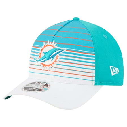 Men's New Era  White/Aqua Miami Dolphins Adventure Gradient 9FORTY M-Crown A-Frame Adjustable Hat