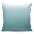 thumbnail image 2 of Turquoise Ombre Throw Pillow Covers, Soft Pillowcases with Invisible Zipper, Teal White Gradient Modern Abstract Art Square Pillow Cushion Covers for Living Room Couch Sofa Bed 20x20 Inches, 2 of 8