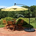 thumbnail image 5 of Sunnydaze 95" Pale Buttercup Solid Octagon Cantilever Umbrella with Solar LEDs, 5 of 12