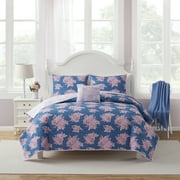 Simply Shabby Chic Manor Floral Quilt Set, Full/Queen (4-Piece)