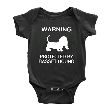

Warning: Protected by A Basset Hound Dog Funny Baby Rompers Infant Clothes (Black 0-3 Months)