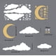 thumbnail image 5 of Calcomanía de pared de luna, estrellas y nubes, decoración de pared para niños, calcomanías de pared para habitación de niños, calcomanías de pared para habitación de niños, calcomanías de vinilo para pared para niños, bebés, niños, niñas, dormitorio Y08 (blanco, dorado) Ormromra WMPH-1822, 5 of 6