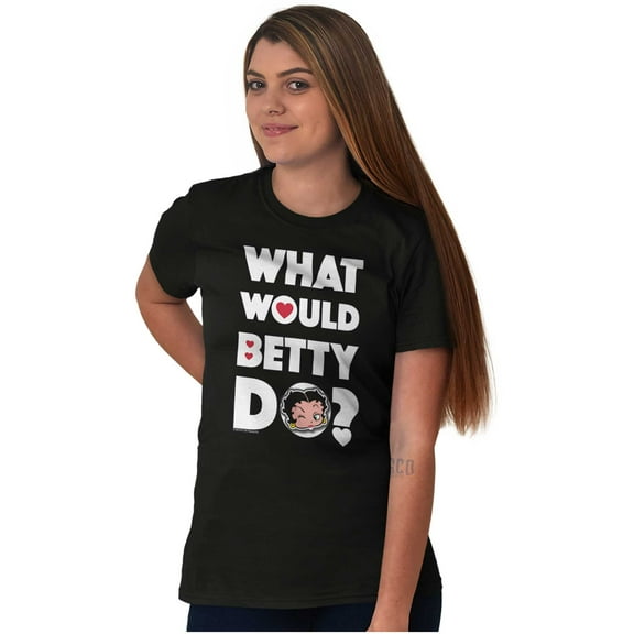 Cute Retro Betty Boop Cartoon WWBD Women's Graphic T Shirt Tees Brisco Brands S