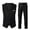 Black, variant on Men's Business Formal Dress Vest Casual Wedding Banquet Waistcoat V-Neck Sleeveless Slim Fit Dinner Party Suit Vest with Trousers Two-Piece Set