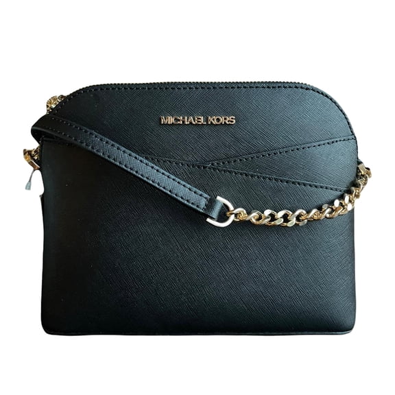 BOLSA MICHAEL KORS ORIGINAL JET SET DOME MEDIUM LEATHER BLACK