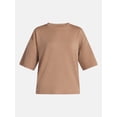 thumbnail image 4 of Lissome Women's Scuba Knit Top and Pants Lounge Set, 2-Piece, Sizes S-4X, 4 of 4