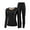 Black, variant on Women's Heavyweight Thermal Underwear Set Cold Weather Base Layer Fleece Lined Thermal Top & Bottom Underwear Set