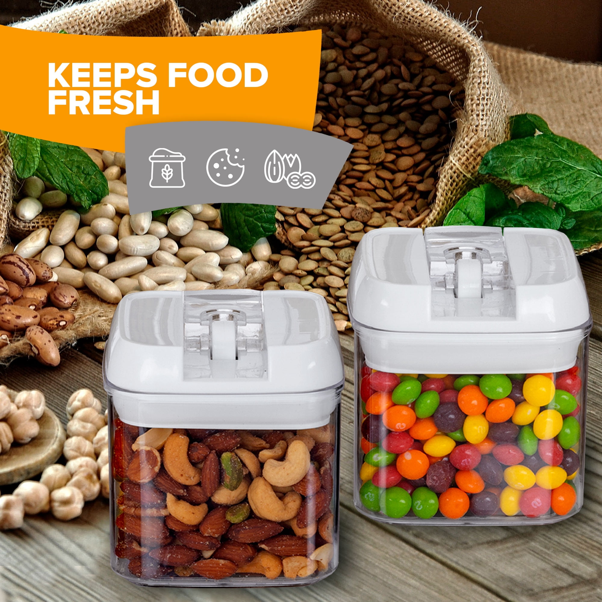 Cheer Collection 12 Piece Food Storsage Containers, .5L - White