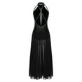 thumbnail image 2 of YiZYiF Costume de Danse Lyrique Long pour Femmes Dos Croisé Robe de Performance de Danse Moderne Noire m, 2 of 7