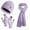 Purple, variant on Xfvqtps Womens 3 Piece Sets Hat Scarf and Mittens Knitted Fleece Lining Tassels Solid Color Windproof Coldproof Warm Fall Winter Beanie Scarf and Glove 3PCS Outfits Set Purple