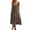 Coffee, variant on FASHOFT Backless Cami Dress for Women Backless Dresses Spaghetti Strap Flowy V Neck Midi Dress 2026 Summer Casual Solid Color Sleeveless Coffee XXL