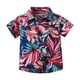 thumbnail image 1 of Odeerbi 6M-13Y Niños Camisa Hawaiana Verano Playa Camisas de Algodón Niños Blusa de Manga Corta Flor Tropical Camisa Estampada Ocio Tops, 1 of 9