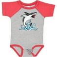 thumbnail image 3 of Inktastic Great White Shark Jumping Boys or Girls Baby Bodysuit, 3 of 5