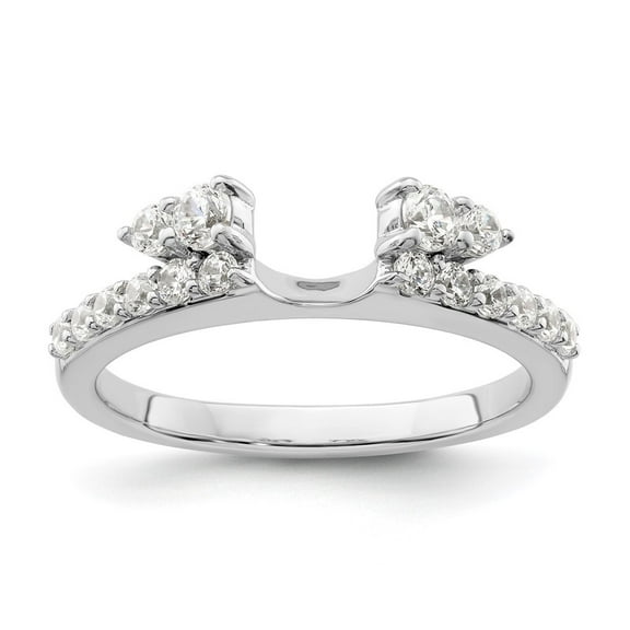 Auriga Fine Jewelry 14K White Gold Lab Grown Diamond Ring for Women Wrap Size 7 (Carat: 0.51cttw, Clarity: SI2, Color: GH)