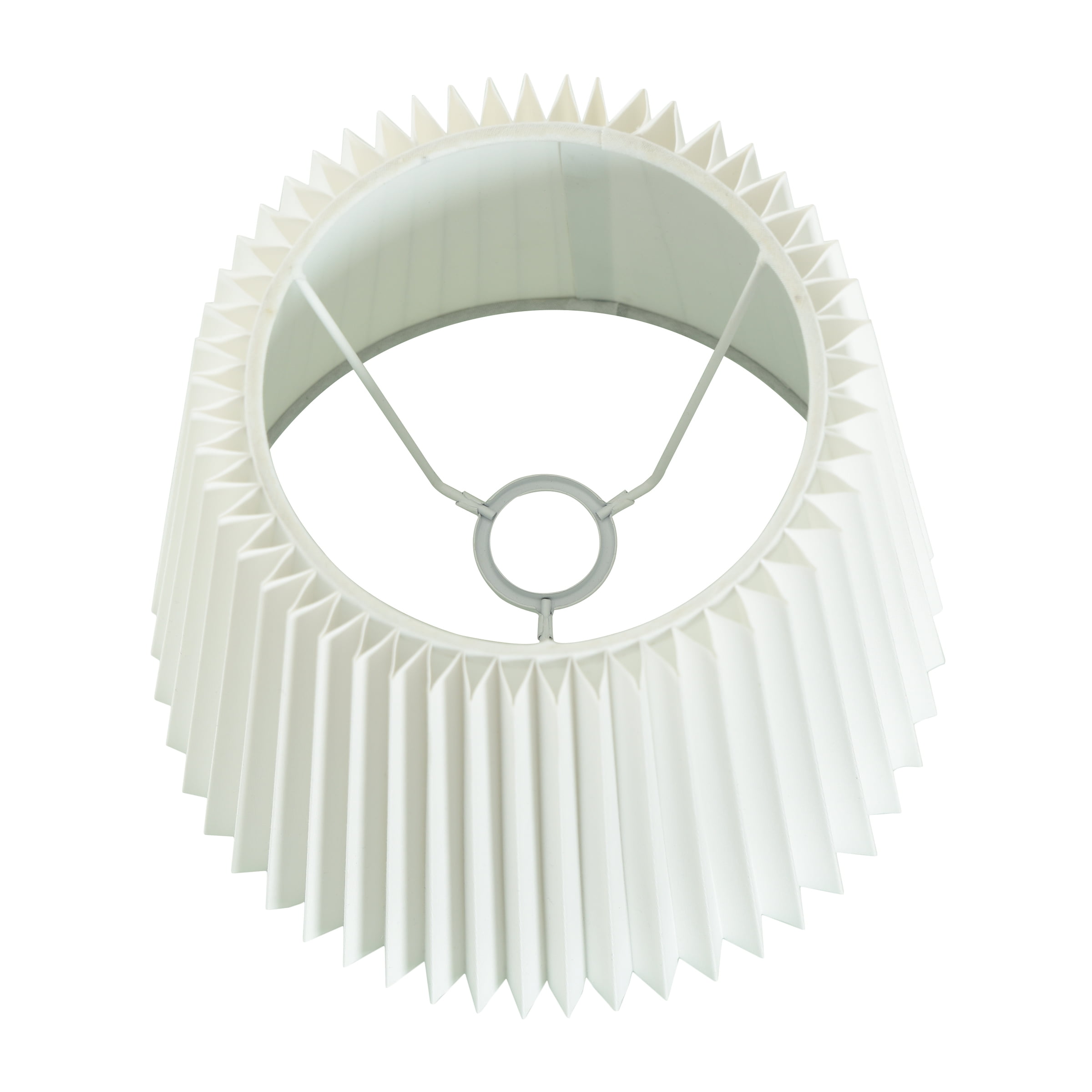 Better Homes & Gardens Knife Pleat Accent White Fabric Lamp Shade, 10"L x 10"W x 8"H