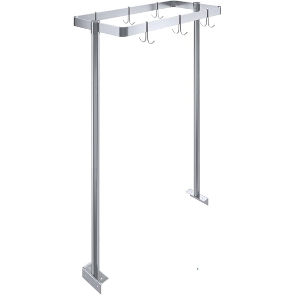 36" Stainless Steel Table-Mounted Pot Rack with 6 Hooks | Commercial Kitchen Pot & Utensil Organizer | NSF Certified