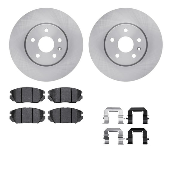 Dynamic Friction Company Front Brake Rotors with 5000 Advanced Brake Pads includes Hardware 6512-45115